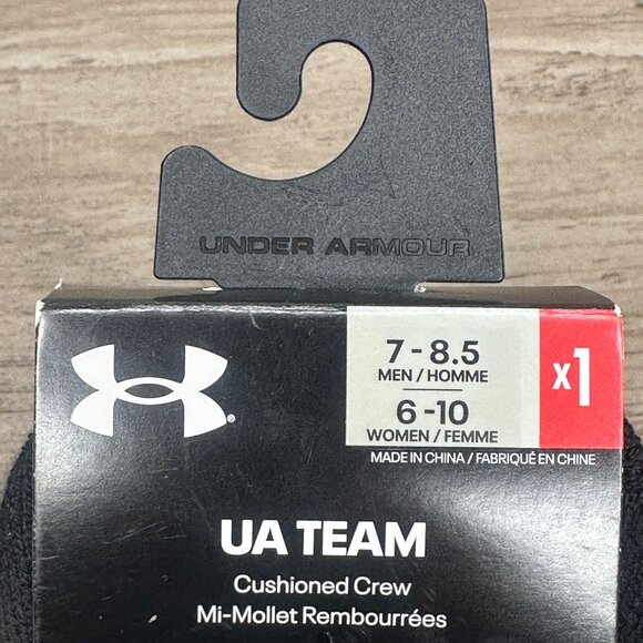 NWT UnderArmour UA Team Unisex Cushioned Crew Socks Size S/M (Red) - Picture 4 of 13